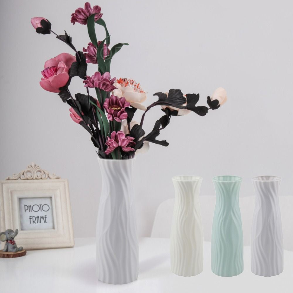 Matte Ceramic-Style Plastic Vase