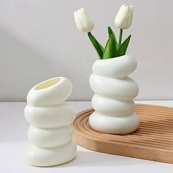 Nordic Spiral White Vase